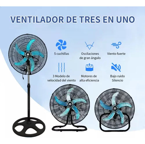 Ventilador Metálico industrial 3 en 1